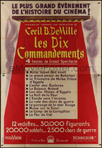 8t0668 TEN COMMANDMENTS French 2p 1958 Cecil B. DeMille classic, different image!