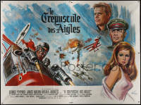8t0644 BLUE MAX French 4p 1966 different art of George Peppard & top cast by Boris Grinsson!