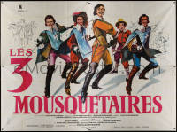 8t0648 FIGHTING MUSKETEERS French 4p 1961 Georges Allard art of D'Artagnan & swashbucklers, rare!