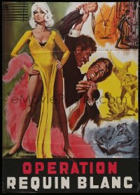 8t0682 OPERATION WHITE SHARK French 31x43 R1970s A.D3 operazione squalo bianco, art of sexy bad girl!