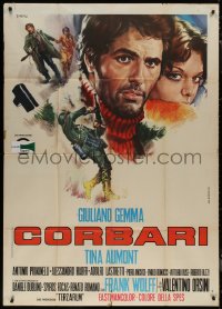 8t0447 CORBARI Italian 1p 1970 art of Giuliano Gemma as Silvio & Tina Aumont by Renato Casaro!