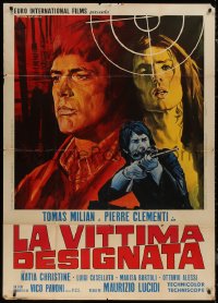 8t0453 DESIGNATED VICTIM Italian 1p 1971 cool art of Milian & Clementi + sniper by Gasparri!