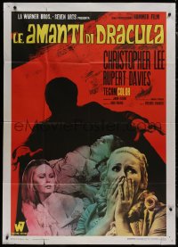 8t0462 DRACULA HAS RISEN FROM THE GRAVE Italian 1p 1969 Hammer, different image of vampire victims!