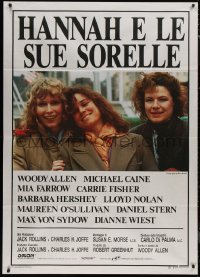 8t0491 HANNAH & HER SISTERS Italian 1p 1986 Woody Allen, Mia Farrow, Carrie Fisher, Barbara Hershey