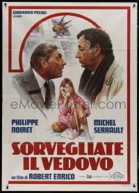 8t0494 HEADS OR TAILS Italian 1p 1980 art of Philippe Noiret, Michel Serrault & sexy Dorothee!
