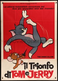 8t0505 IL TRIONFO DI TOM E JERRY Italian 1p 1964 Hanna-Barbera, great cartoon cat & mouse artwork!