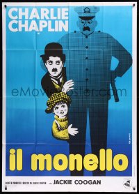 8t0511 KID Italian 1p R1960s different Leo Kouper artwork of Charlie Chaplin & Jackie Coogan!