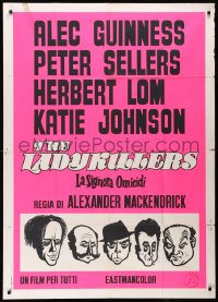 8t0518 LADYKILLERS dayglo teaser Italian 1p R1977 wonderful different art of Guinness & gang, rare!
