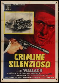 8t0527 LINEUP Italian 1p 1958 Don Siegel classic noir, different art of Eli Wallach, gun & car chase!