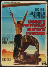 8t0540 MINUTE TO PRAY, A SECOND TO DIE Italian 1p 1968 spaghetti western art of Alex Cord hung!