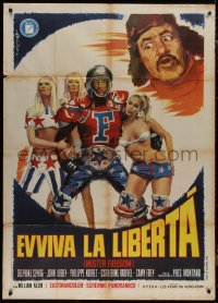 8t0543 MR. FREEDOM Italian 1p 1969 wacky art of American hero & sexy girls by Angelo Cesselon!