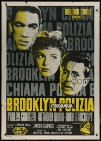 8t0544 NAKED STREET Italian 1p 1955 Anthony Quinn, Anne Bancroft, Granger, different & rare!