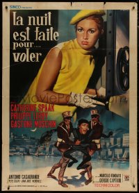 8t0545 NIGHT IS MADE FOR STEALING Italian 1p R1970s great Franco art of sexy thief Catherine Spaak!