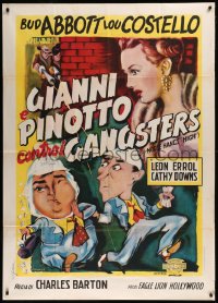 8t0546 NOOSE HANGS HIGH Italian 1p 1948 great different Cramer art of Abbott & Costello, ultra rare!