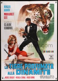 8t0552 ORCHID FOR THE TIGER Italian 1p 1966 Claude Chabrol, art of Roger Hanin & sexy Margaret Lee!