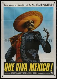 8t0565 QUE VIVA MEXICO Italian 1p 1980 Sergei Eisenstein's reconstructed classic, Luca Crovato art!