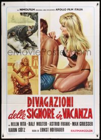 8t0571 RESORT GIRLS Italian 1p 1974 different art with sexy half-naked German blondes!