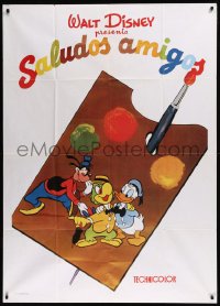 8t0585 SALUDOS AMIGOS Italian 1p R1970s Disney, Brazilian Joe Carioca, Donald Duck, Goofy, rare!