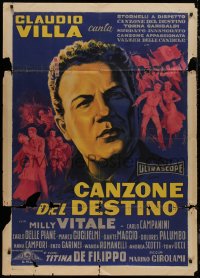 8t0600 SONG OF DESTINY Italian 1p 1957 Ballester art of Claudio Villa, Canzone del Destino, rare!