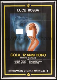 8t0615 THROAT 12 YEARS AFTER Italian 1p 1986 Damiano, art of sexy naked woman in moonlight, rare!