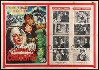 8t0616 THUNDER ON THE HILL Italian 1p 1954 different De Amicis art of nun Claudette Colbert & cast!