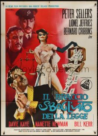 8t0639 WRONG ARM OF THE LAW Italian 1p 1964 Peter Sellers, sexy different art by Enrico Deseta!