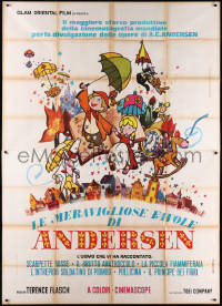 8t0356 FABLES FROM HANS CHRISTIAN ANDERSEN Italian 2p 1969 Andesen Monogatari, early anime, rare!