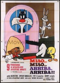 8t0374 MIAO MIAO ARRIBA ARRIBA Italian 2p 1966 Bugs Bunny, Sylvester, Speedy Gonzalez, Tweety, rare!