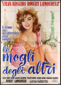 8t0382 RAVISHING Italian 2p 1961 different Arnaldo Putzu art of sexy Sylva Koscina, ultra rare!