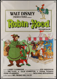 8t0387 ROBIN HOOD Italian 2p 1974 Walt Disney's cartoon version, the way it REALLY happened, rare!