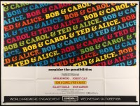 8t0004 BOB & CAROL & TED & ALICE subway poster 1969 Paul Mazursky, Natalie Wood, Elliott Gould, Culp