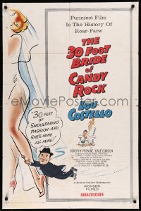 8w0668 30 FOOT BRIDE OF CANDY ROCK 1sh 1959 art of Costello, a science-friction masterpiece!
