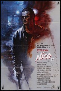 8w0679 ABOVE THE LAW int'l 1sh 1988 different artwork of Steven Seagal as Nico by David Grove!