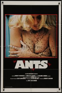 8w0702 ANTS 1sh 1978 close-up of then-unknown topless Suzanne Somers covered by deadly ants!
