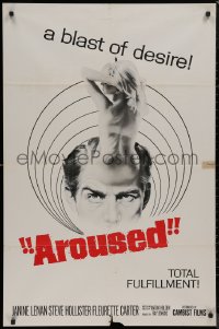 8w0705 AROUSED 1sh 1966 psycho prostitute killer has a blast of desire, total fulfillment!
