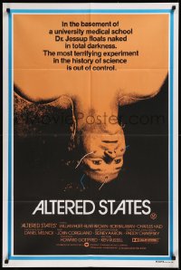 8w0274 ALTERED STATES Aust 1sh 1980 William Hurt, Paddy Chayefsky, Ken Russell, sci-fi horror!
