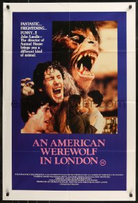 8w0276 AMERICAN WEREWOLF IN LONDON Aust 1sh 1982 different image of Naughton transforming & monster!