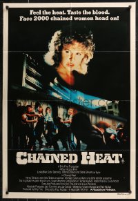 8w0287 CHAINED HEAT Aust 1sh 1983 Linda Blair, 2000 chained women stripped of everything they had!