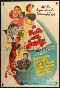 8w0300 DATE WITH JUDY Aust 1sh 1948 Elizabeth Taylor, Carmen Miranda, Wallace Beery, Jane Powell!
