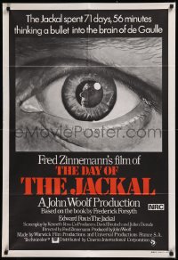 8w0301 DAY OF THE JACKAL Aust 1sh 1973 Fred Zinnemann assassination classic, assassin Edward Fox!