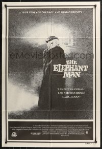 8w0309 ELEPHANT MAN Aust 1sh 1981 John Hurt is not an animal, Hopkins, directed by David Lynch!