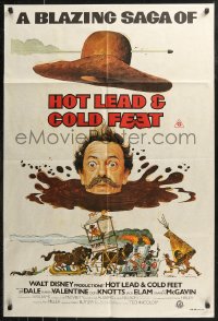 8w0320 HOT LEAD & COLD FEET Aust 1sh 1978 Disney, wacky art of Don Knotts in mud from the neck down!