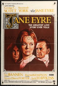 8w0323 JANE EYRE Aust 1sh 1970 Charlotte Bronte's novel, Susannah York & George C. Scott!