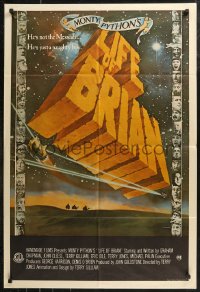8w0326 LIFE OF BRIAN Aust 1sh 1979 Monty Python, Graham Chapman, different title art and design!