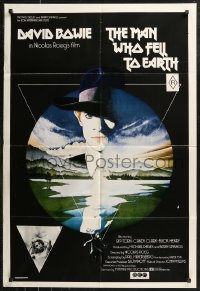 8w0332 MAN WHO FELL TO EARTH Aust 1sh 1976 Nicolas Roeg, best art of David Bowie by Vic Fair!