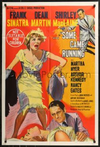 8w0361 SOME CAME RUNNING Aust 1sh R1960s art of Shirley MacLaine + close w/ Frank Sinatra!
