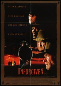 8w0368 UNFORGIVEN Aust 1sh 1992 Clint Eastwood, Gene Hackman, Richard Harris, Morgan Freeman