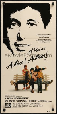 8w0388 AUTHOR! AUTHOR! Aust daybill 1982 Al Pacino, Dyan Cannon, Tuesday Weld, dysfunctional family!