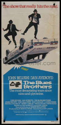 8w0401 BLUES BROTHERS Aust daybill 1980 John Belushi & Aykroyd, the show that really hits the road!