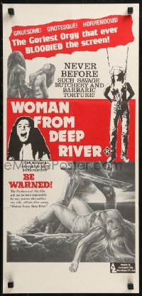 8w0413 CANNIBAL FEROX Aust daybill 1982 Umberto Lenzi's Cannibal Ferox, Woman from Deep River!